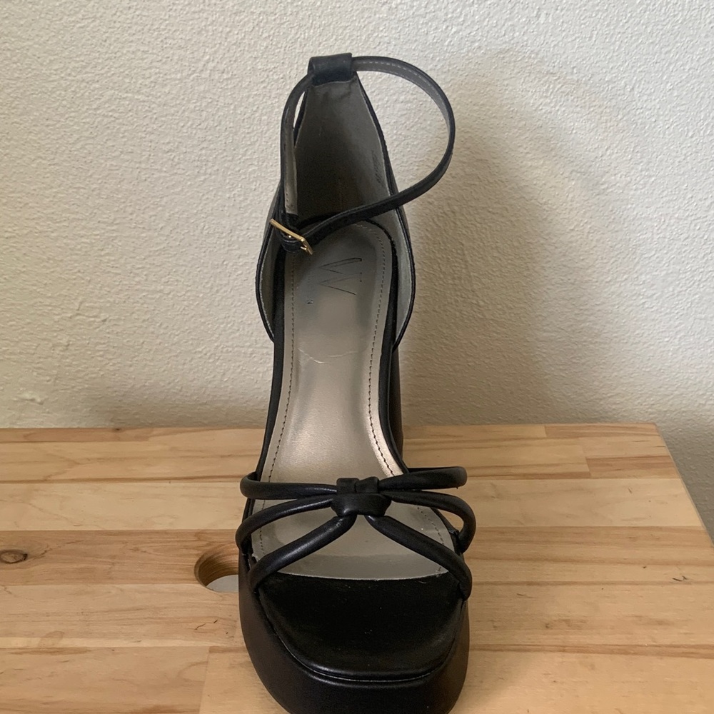 WORTHINGTON Ellsworth Slingback Chunky Heel Platform Black 7.5 - Picture 3 of 13